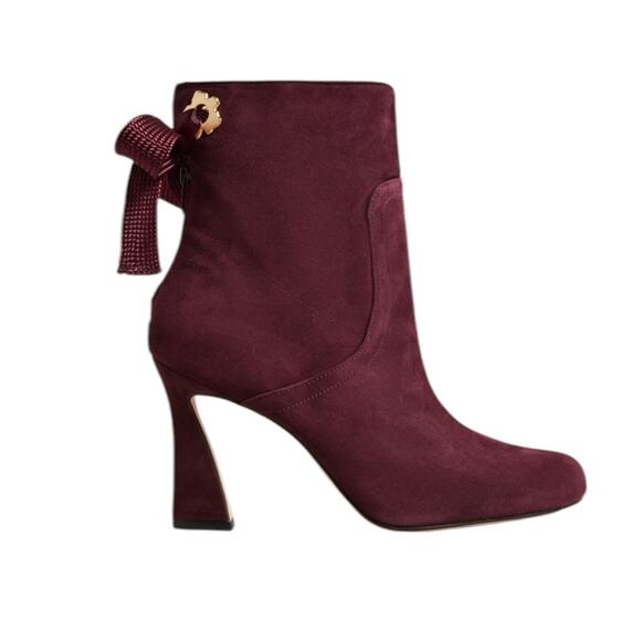Ted Baker Deep Purple Haraya Soft Suede Leather Ankle Boots– EU 39/US 9 - Picture 1 of 9